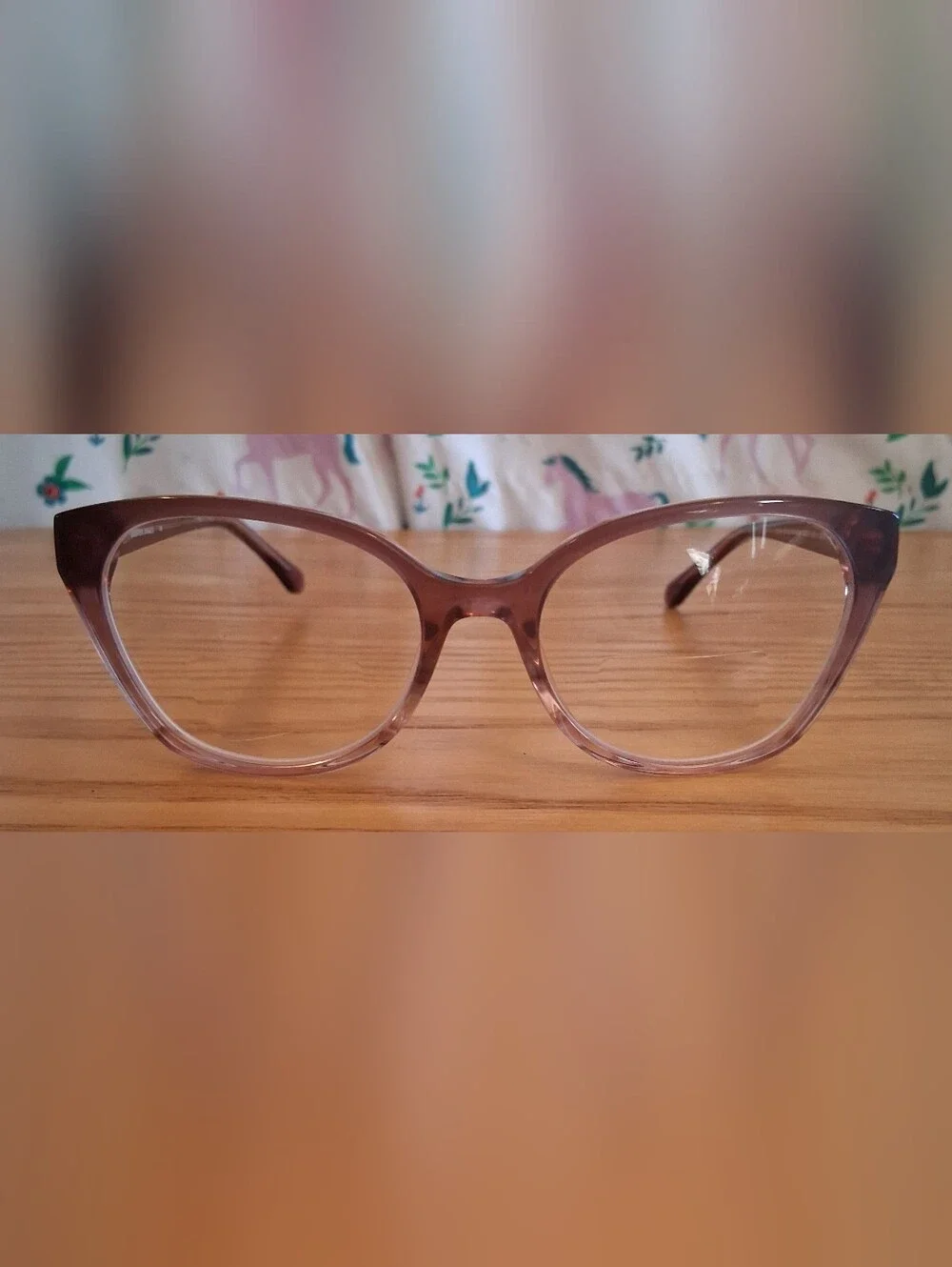 EUC Draper James DJ5010 Blush Pink Gradient Cat Eye Everyday Glasses Frames